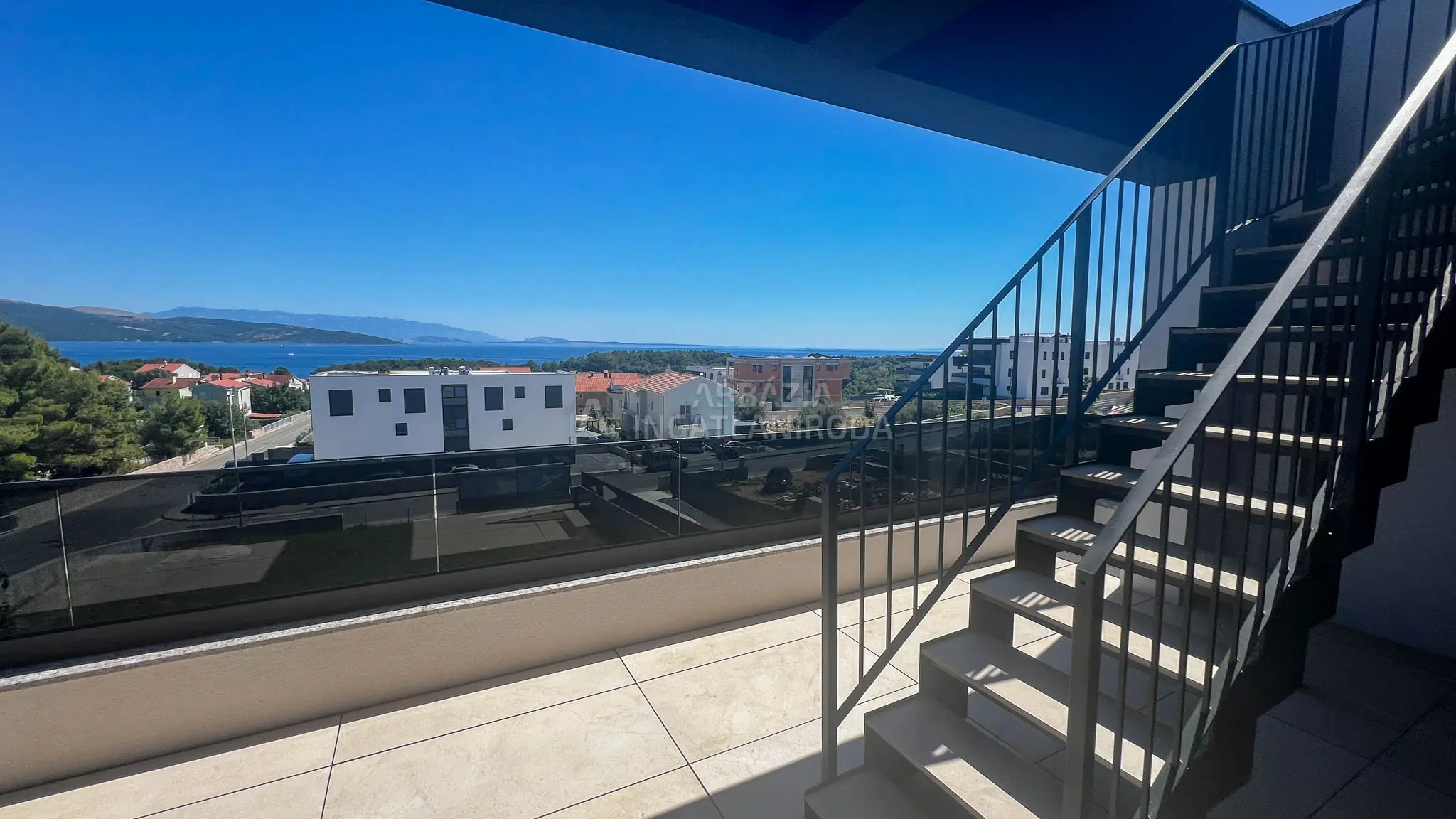 Krk – Penthouse tetőterasszal, új építésű ingatlan