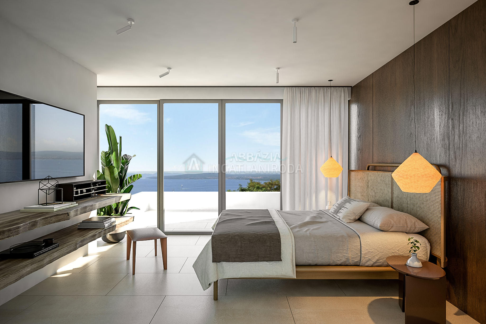 Luxus villa Punat városában panorámás tengeri kilátással